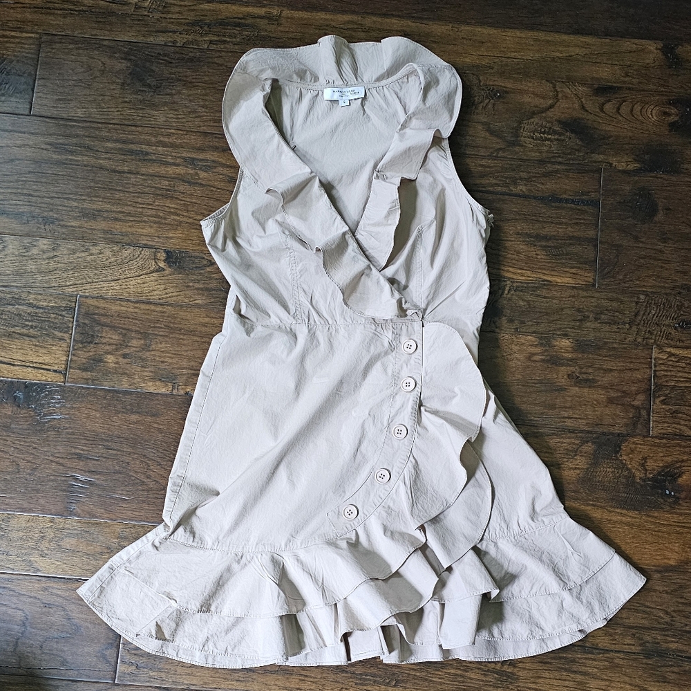 Marissa Webb Khaki Ruffled Dress 6